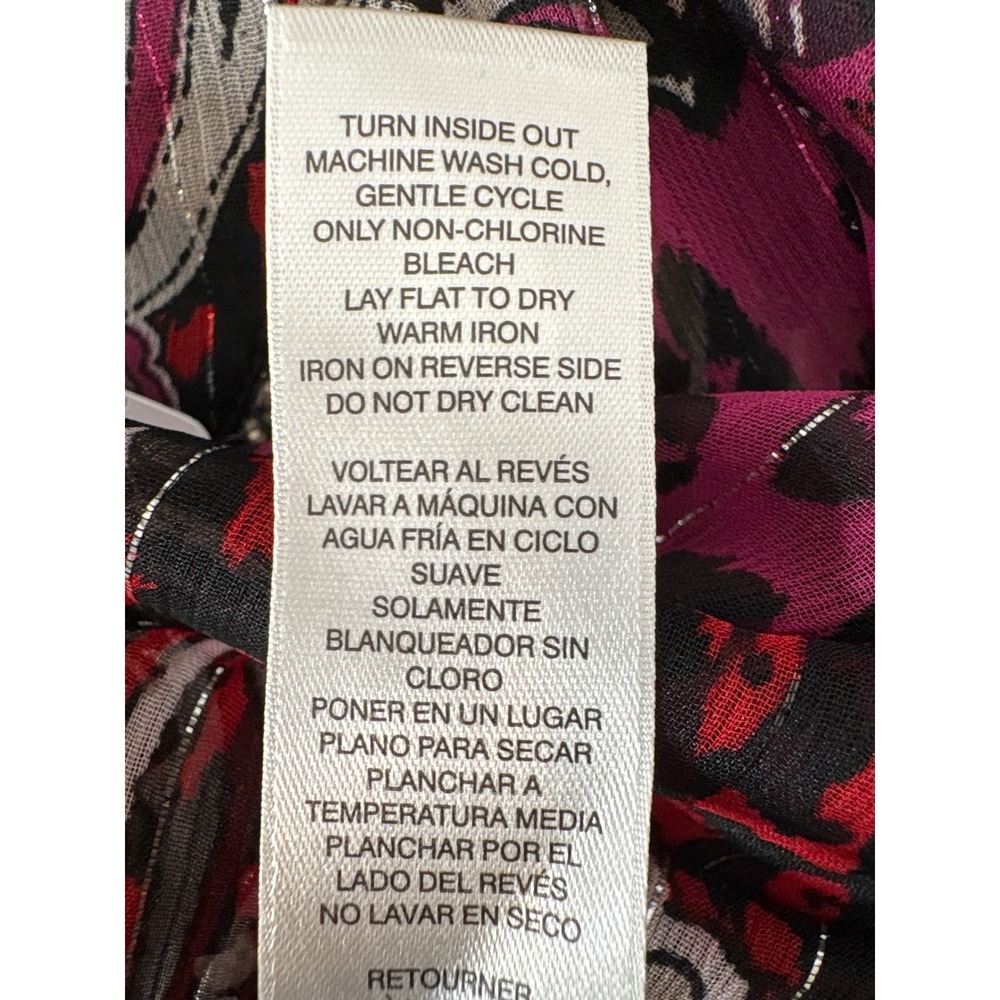 NWT CHICO'S Pink Paisley Leopard Sequin Tunic Top Sz 3/XL Metallic Maximalist - Picture 6 of 12
